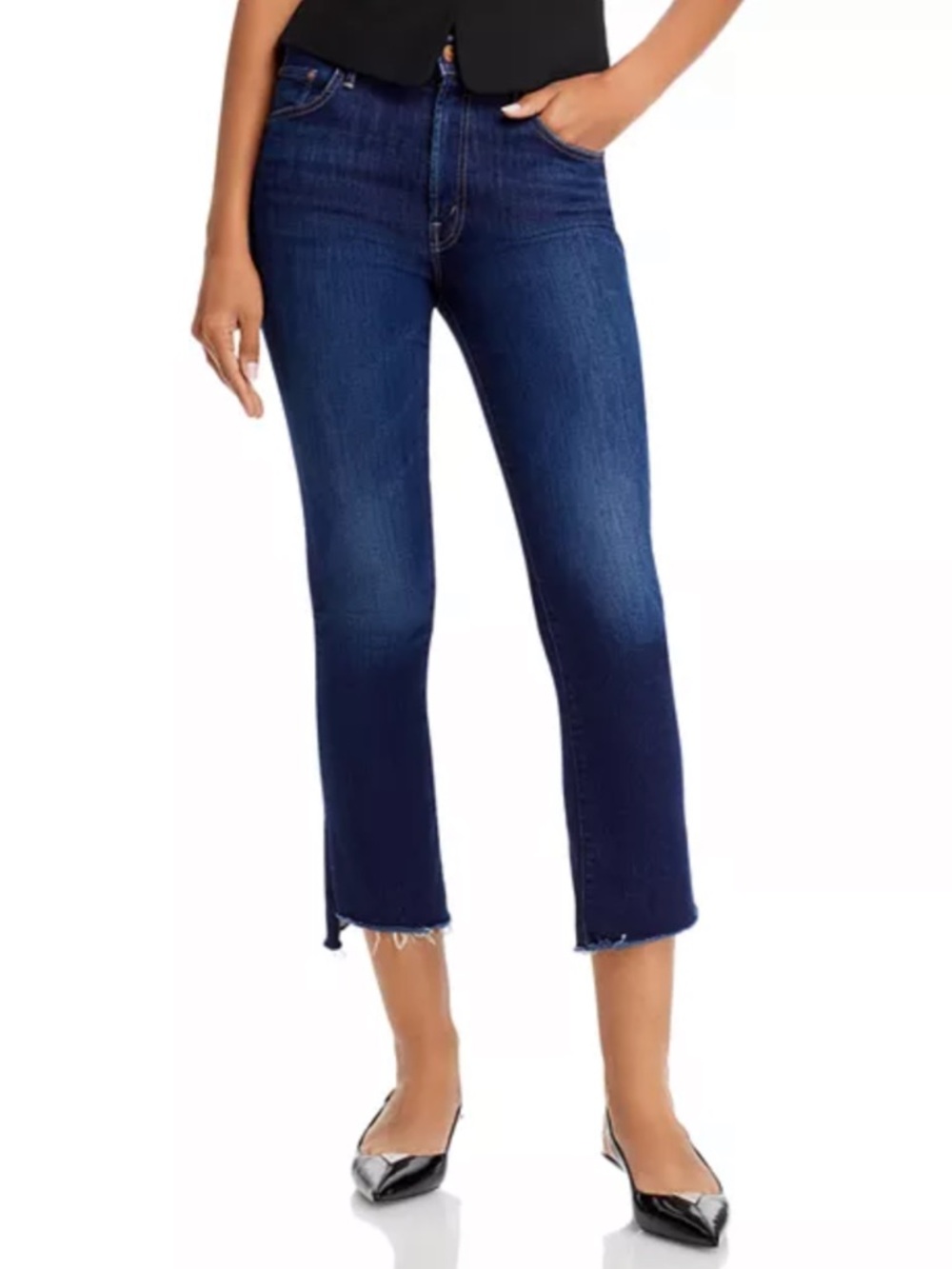 MOTHER Lil Insider Crop Step Fray jeans in sz 32